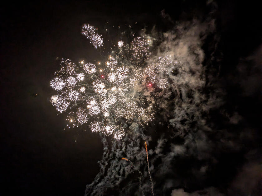 Fireworks against a night sky