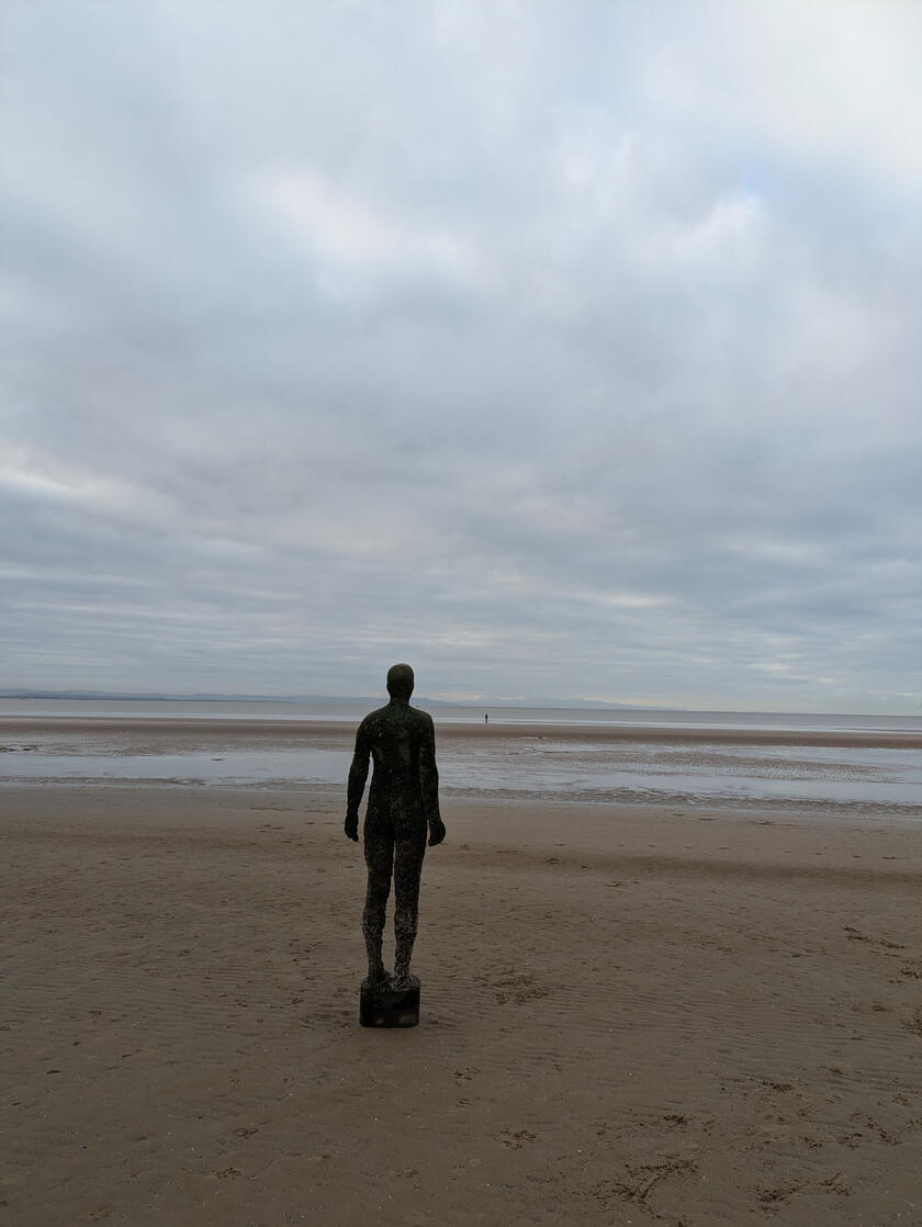 Statue on Formby beach